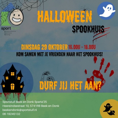 Spookhuis met spellen voor kinderen